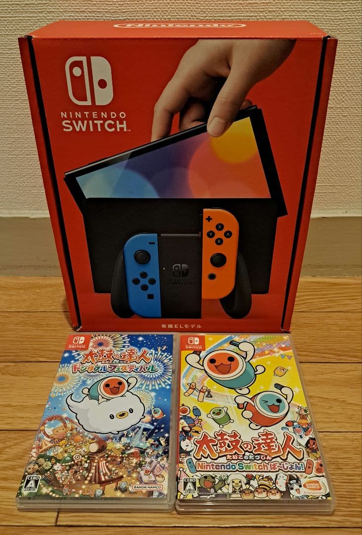 Nintendo Switch 有機ELモデル 太鼓の達人ソフト2本付き