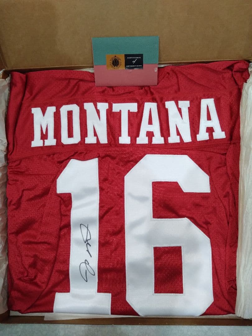 ジョー・モンタナ 直筆サイン入りユニフォーム 16番