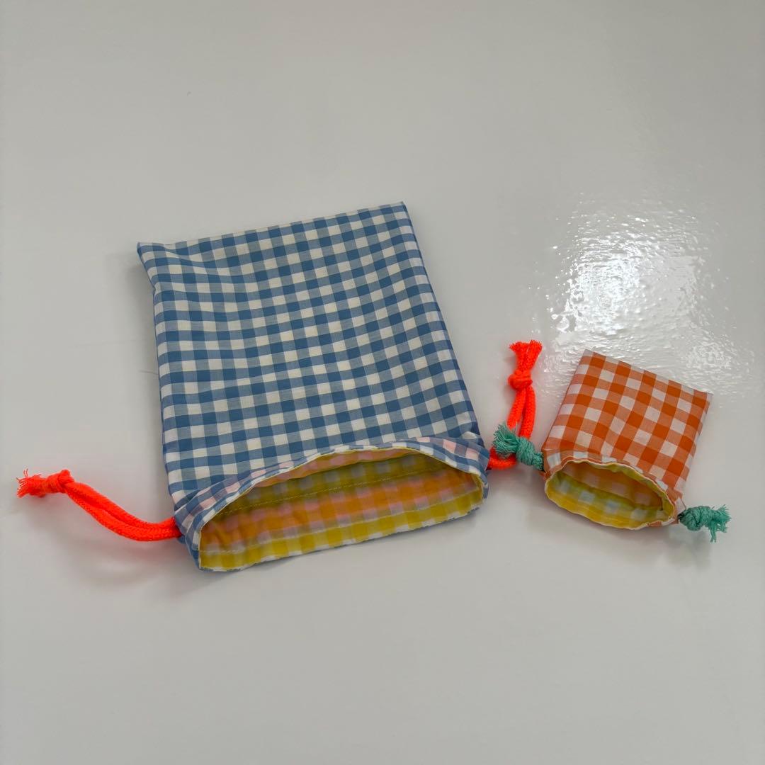 【ぽむ】レッスンバッグ　上履き入れ　体操服袋