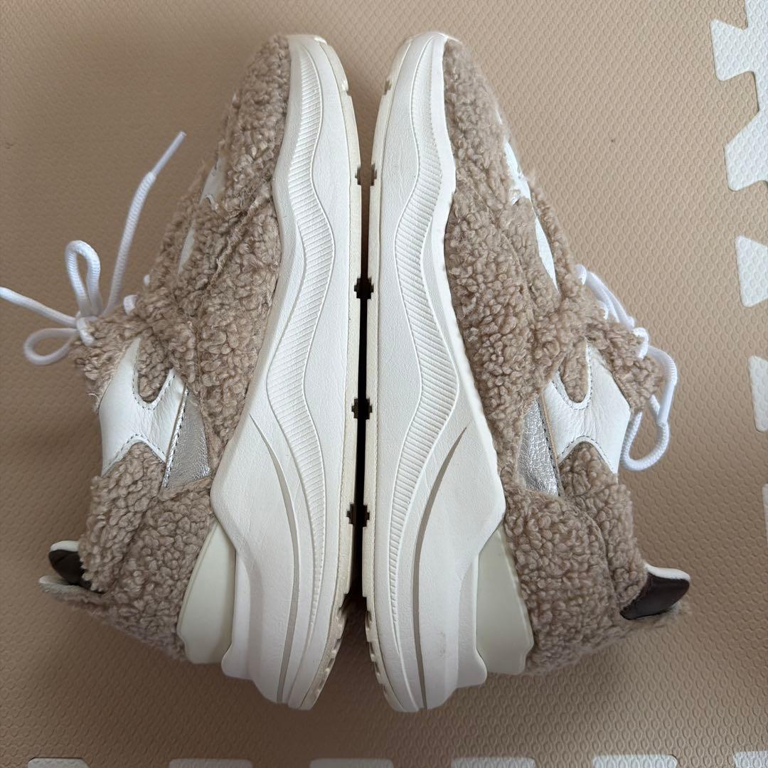 DATE ファー素材 厚底スニーカー 37