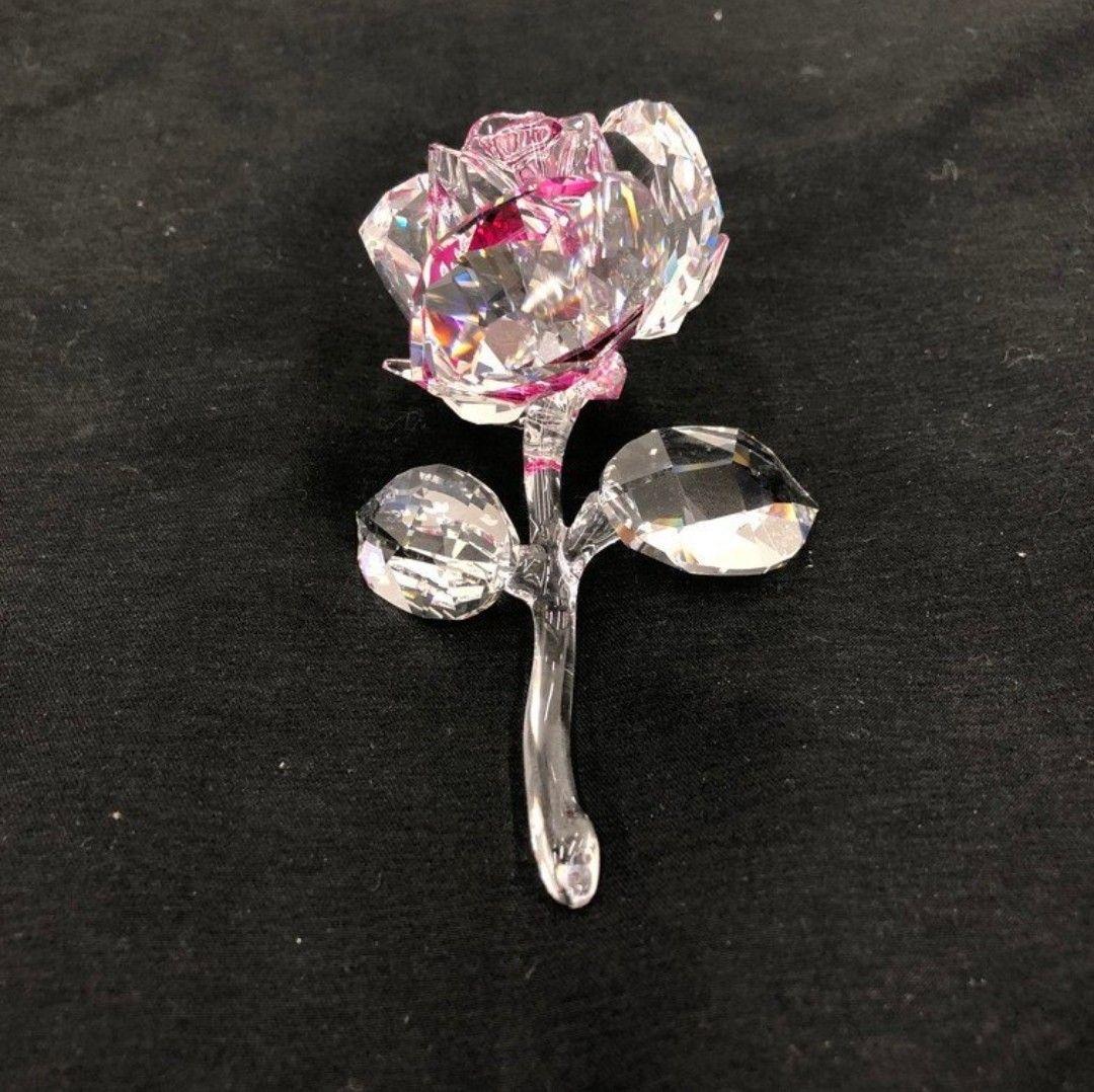 美品 スワロフスキー クリスタル ブロッサミングローズ 箱付き