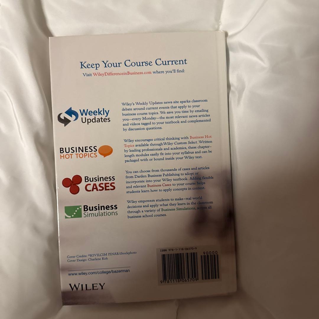 ビジネス・経済 Judgment in Managerial Decision Making 8