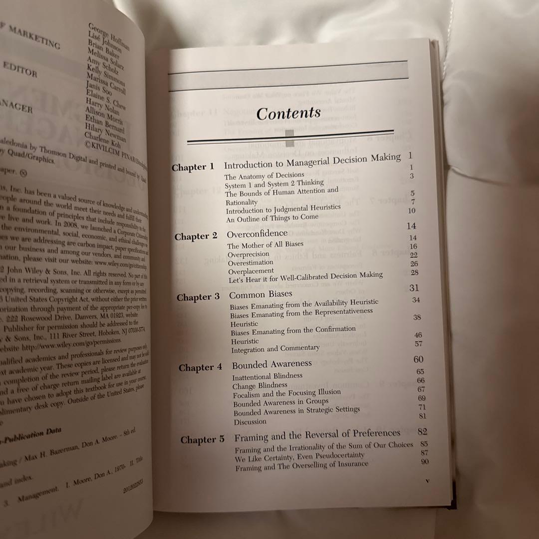 ビジネス・経済 Judgment in Managerial Decision Making 8