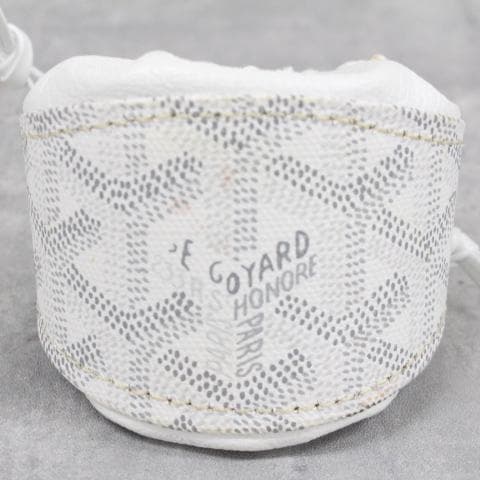 ▲GOYARD 巾着 ポーチ ミニ ゴヤール ケース チャーム ホワイト