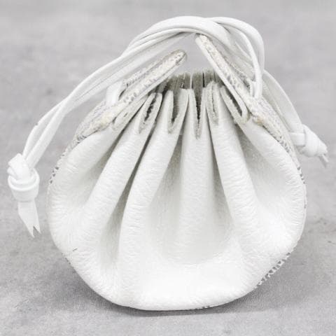 ▲GOYARD 巾着 ポーチ ミニ ゴヤール ケース チャーム ホワイト