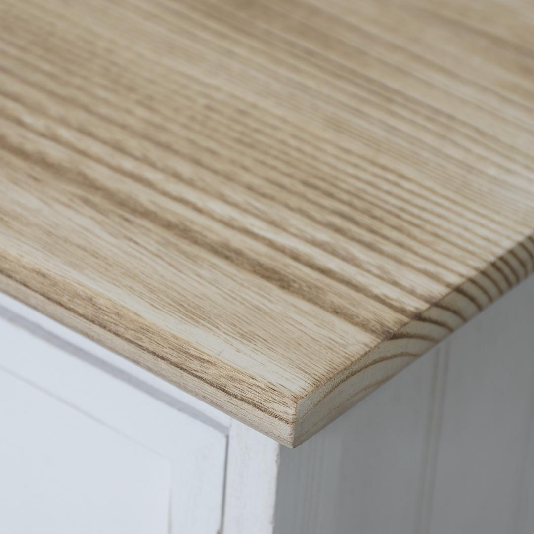 【新品】フレンチシック　ワイドチェスト シャビーホワイト　ガーリー　アウトレット