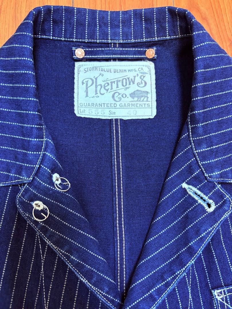 フェローズ レイルロードジャケット ウォバッシュストライプカバーオール 40