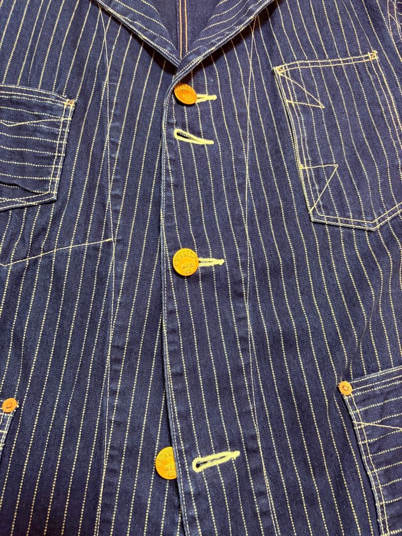 フェローズ レイルロードジャケット ウォバッシュストライプカバーオール 40