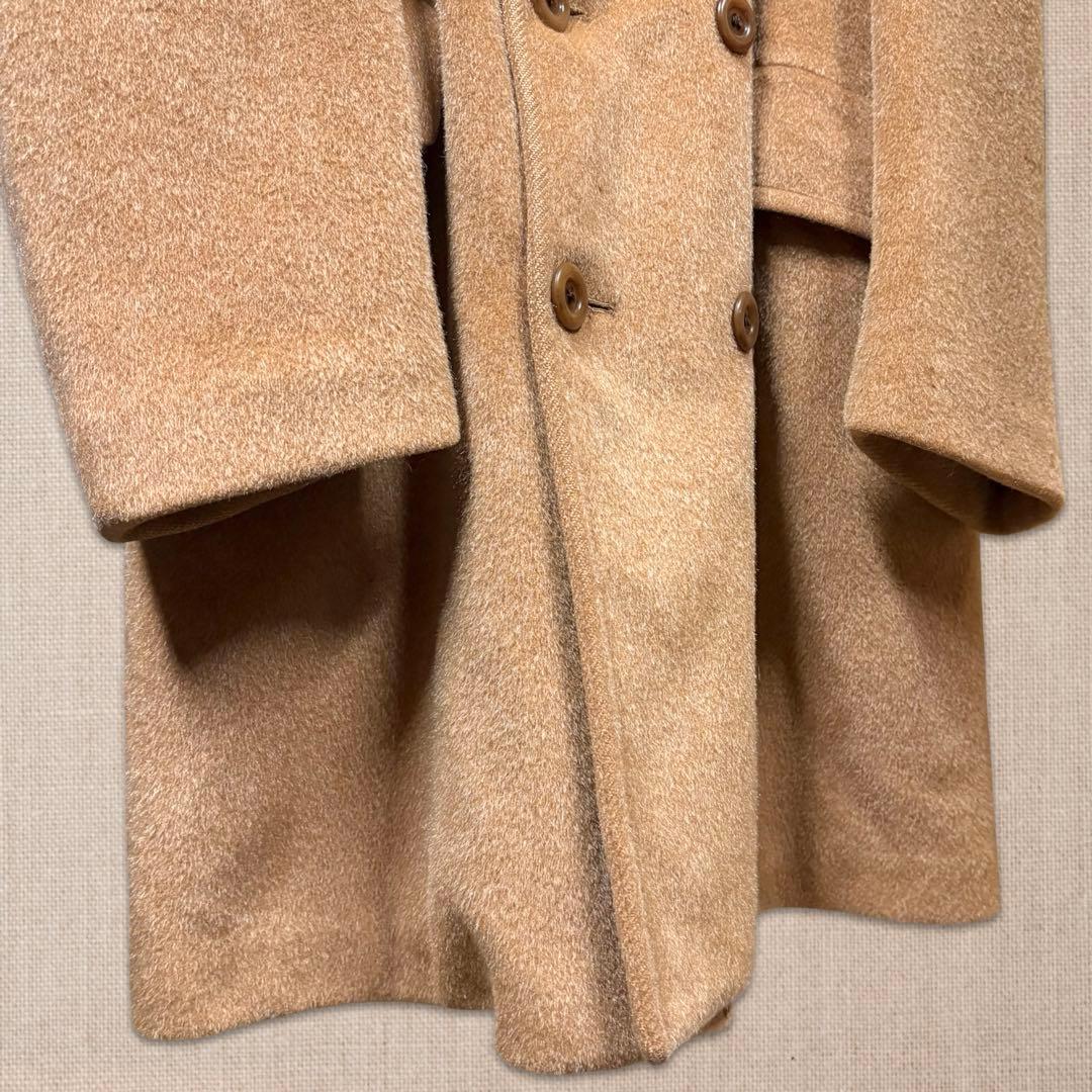 60s-70s MADE IN ITALY ウールモヘアダブルブレストコート