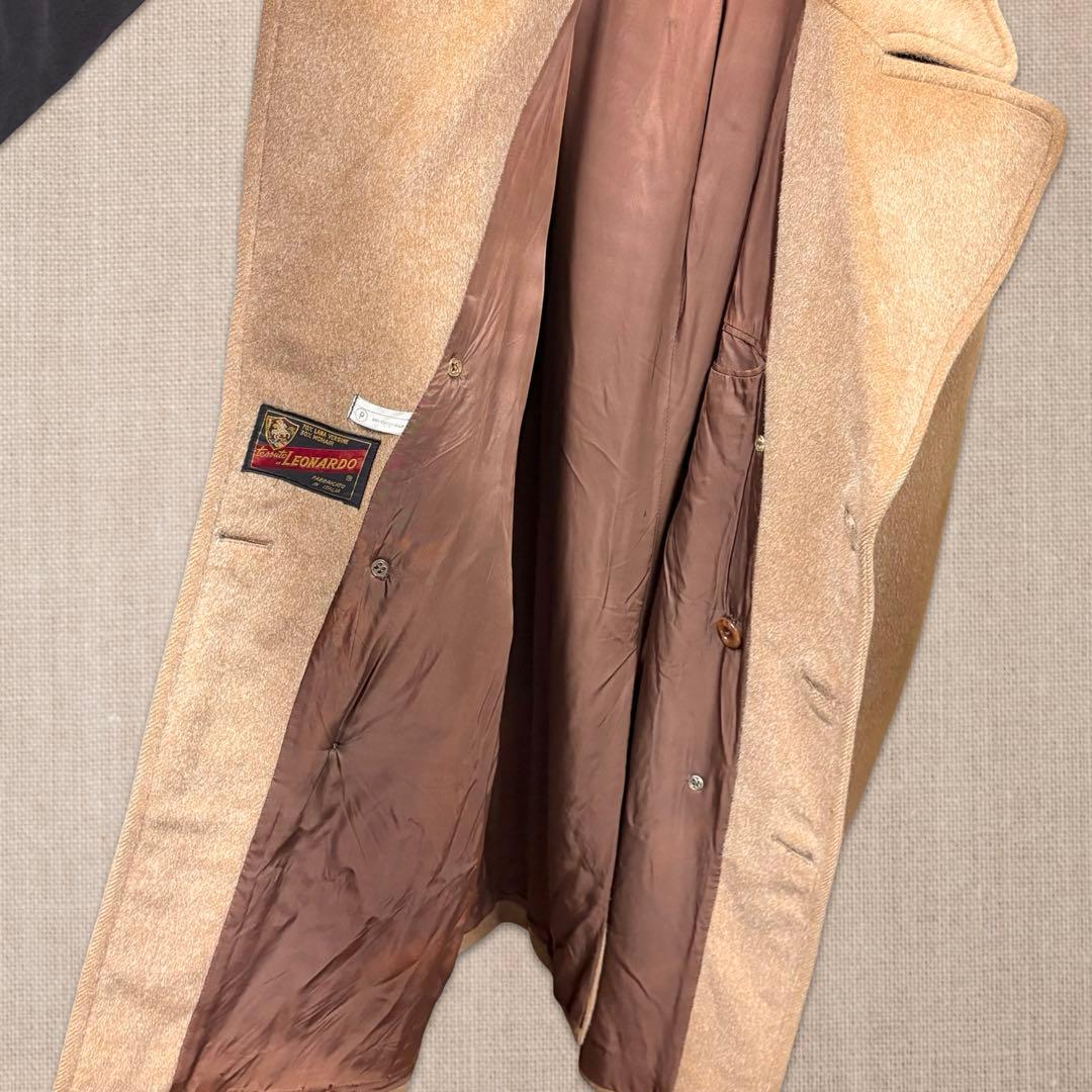 60s-70s MADE IN ITALY ウールモヘアダブルブレストコート