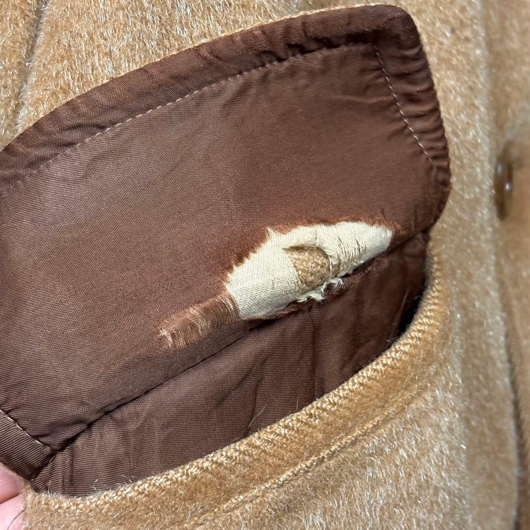 60s-70s MADE IN ITALY ウールモヘアダブルブレストコート