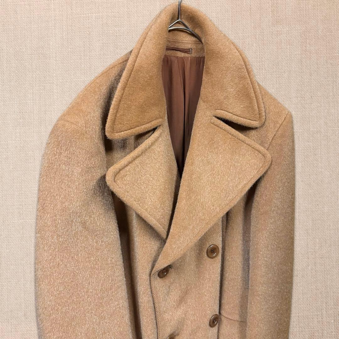 60s-70s MADE IN ITALY ウールモヘアダブルブレストコート