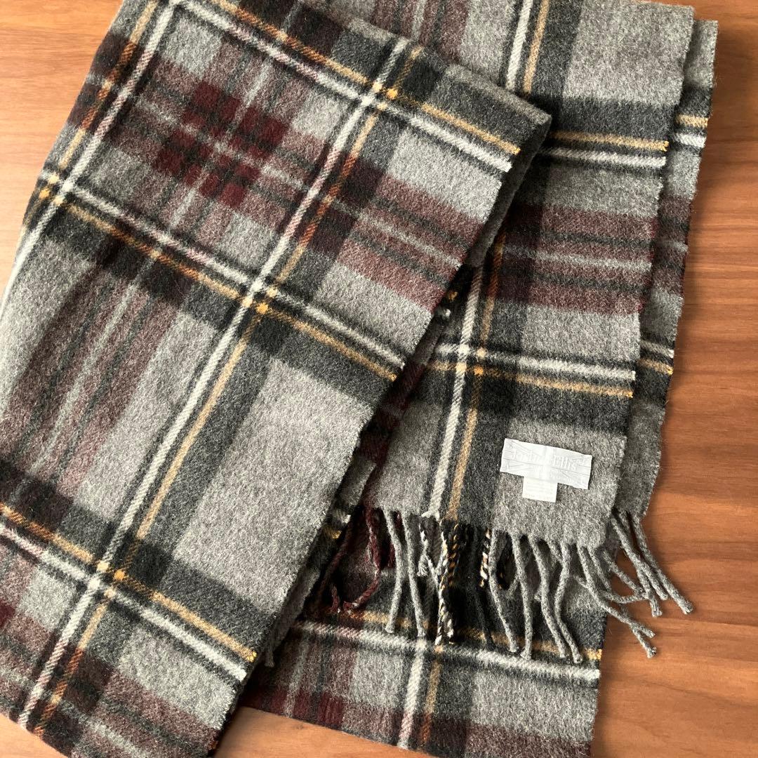 ジョシュアエリス　カシミヤストール　グレーJOSEPH