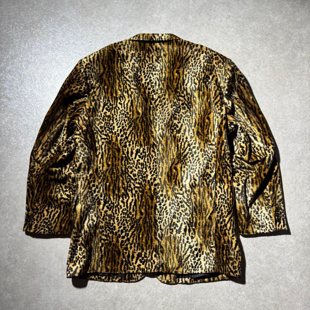 90s animal pattern tailored jacket 日本製