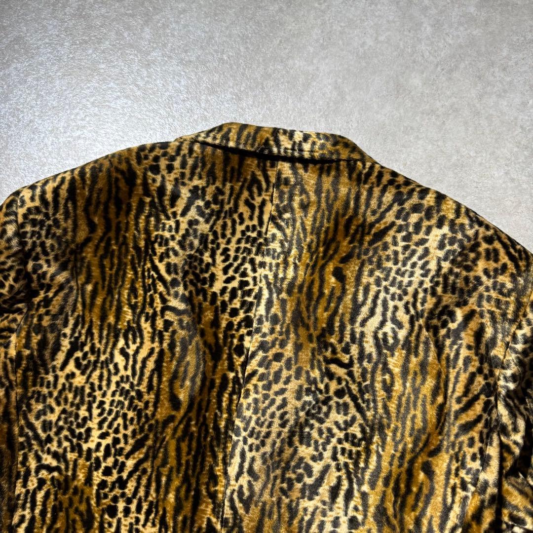 90s animal pattern tailored jacket 日本製