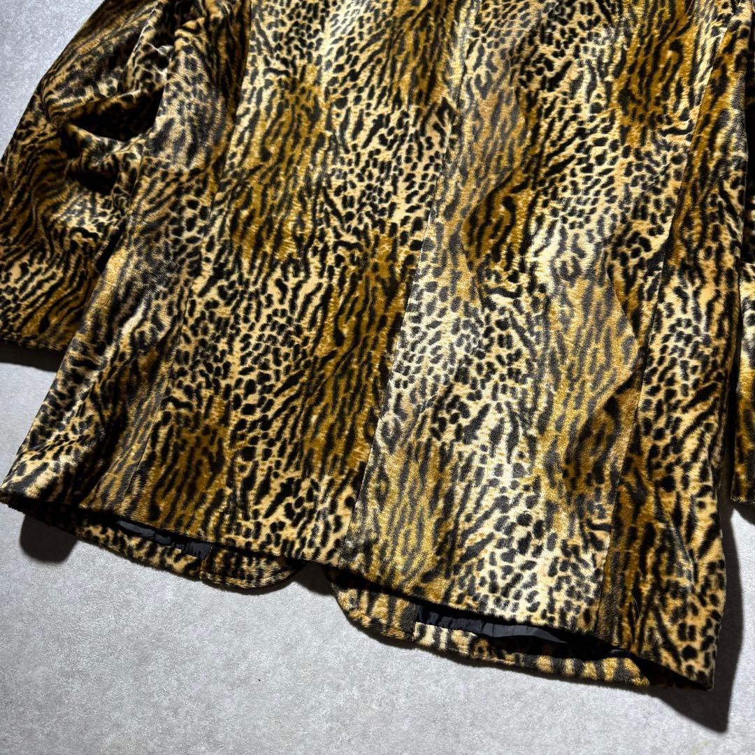 90s animal pattern tailored jacket 日本製