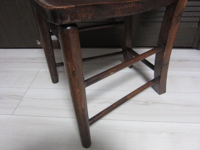 ☆レトロ ビンテージ☆チャーチチェア/教会椅子 木製 ポケット収納付　②