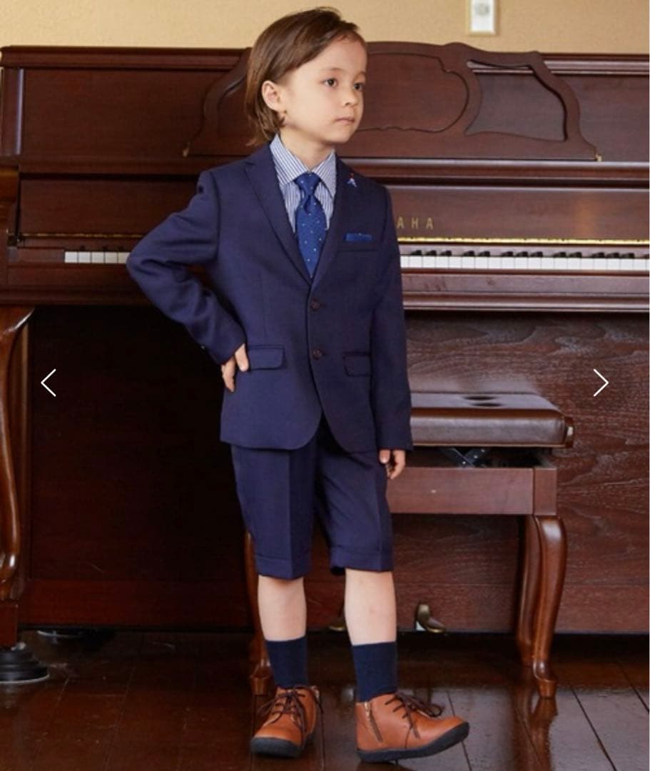 ELLE EN NOIR 130cm 男の子 フォーマル スーツ　ネイビー　エル