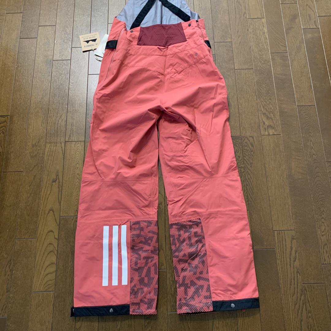 アディダス　ビブパンツ　ゴアテックス　ピンク系　レディースXL