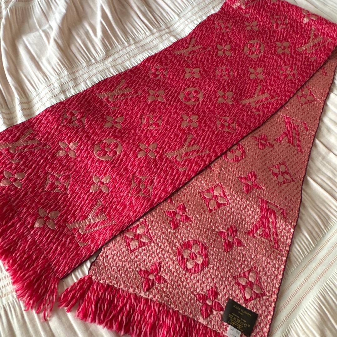 ルイヴィトン マフラー エシャルプロゴマニア ローズ ピンクミックスM78706