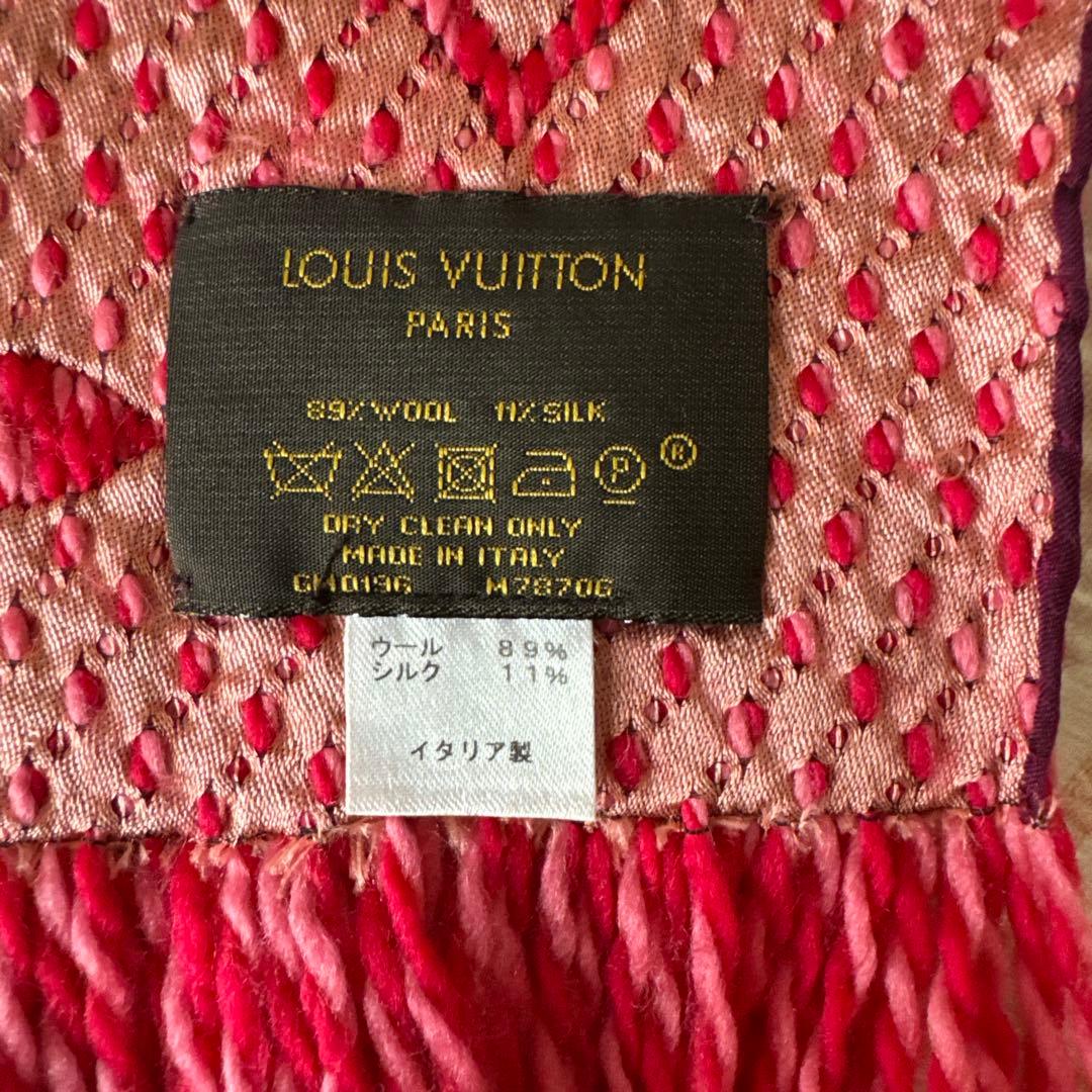 ルイヴィトン マフラー エシャルプロゴマニア ローズ ピンクミックスM78706