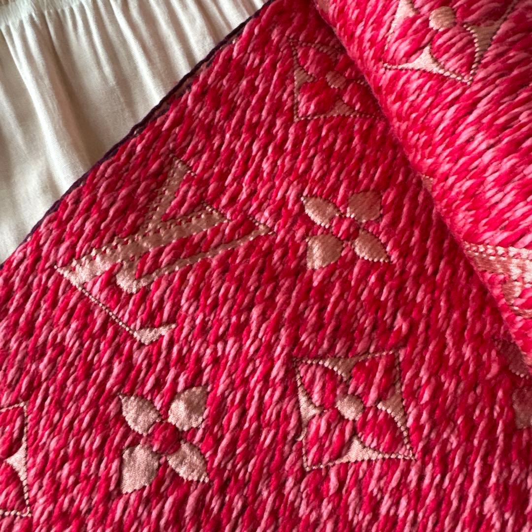 ルイヴィトン マフラー エシャルプロゴマニア ローズ ピンクミックスM78706