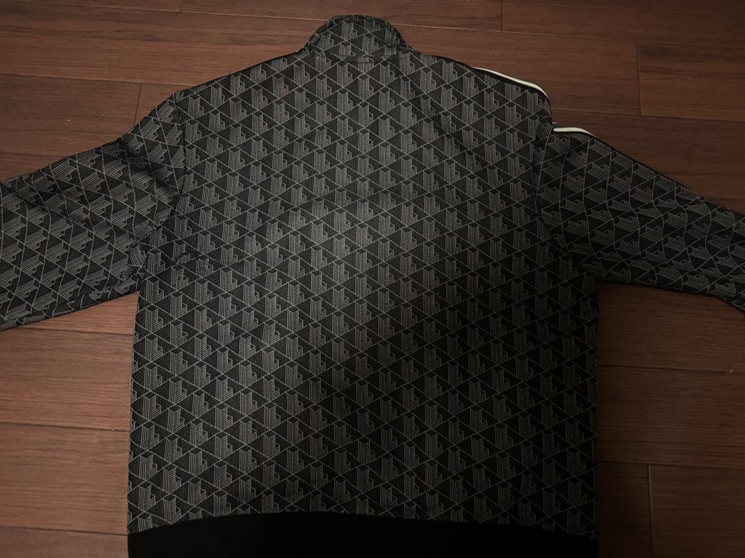 ラコステ ジャージ モノグラムジャカード トラックジャケット ブラック