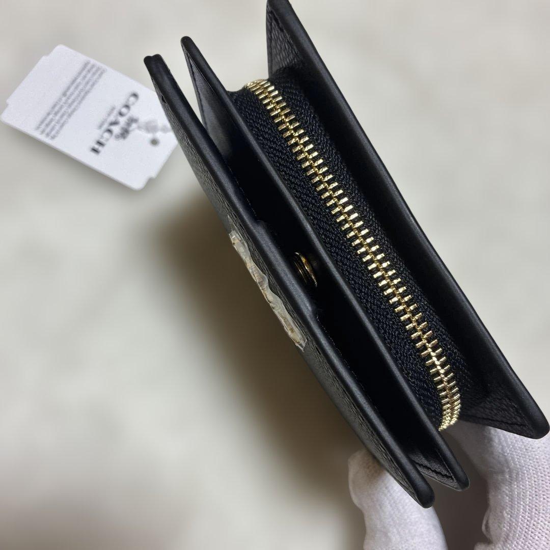 限定sale【未使用】COACH コーチ　スナップウォレット　ミニ財布　黒