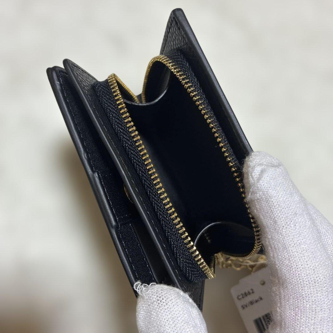 限定sale【未使用】COACH コーチ　スナップウォレット　ミニ財布　黒