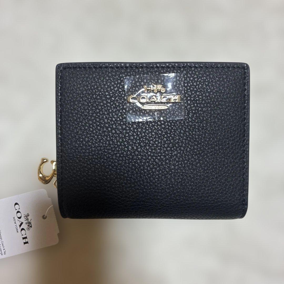 限定sale【未使用】COACH コーチ　スナップウォレット　ミニ財布　黒