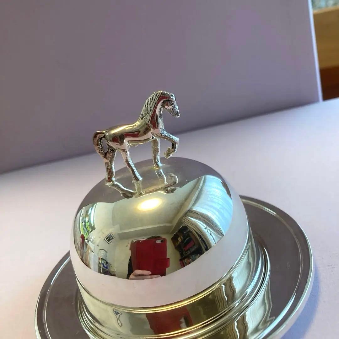 銀食器　馬　シルバー　ケーキスタンド　バターカップ　干支　午