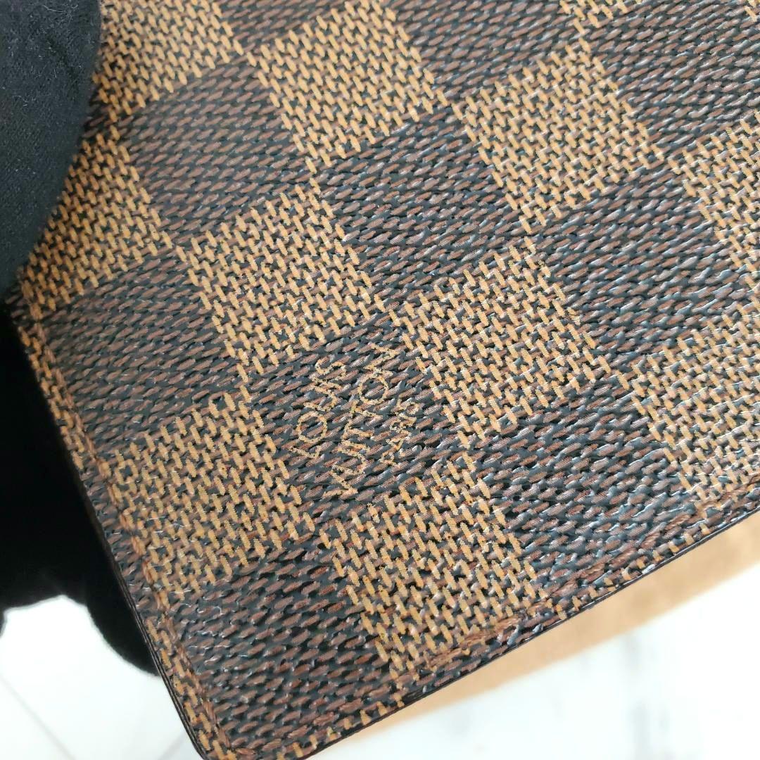 訳あり 外観美品 ルイヴィトン 二つ折り財布 ポルトフォイユ マルコ ダミエ