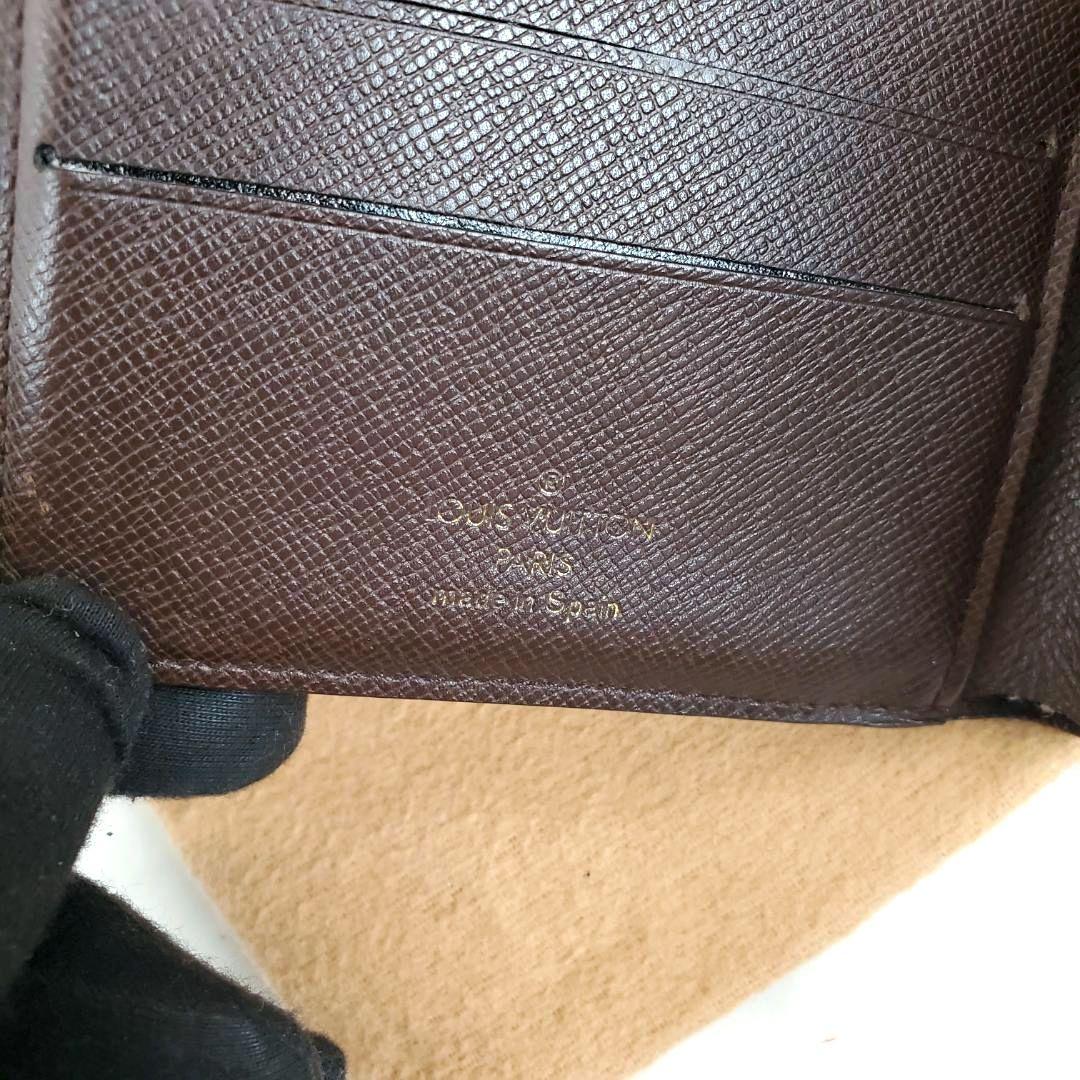 訳あり 外観美品 ルイヴィトン 二つ折り財布 ポルトフォイユ マルコ ダミエ