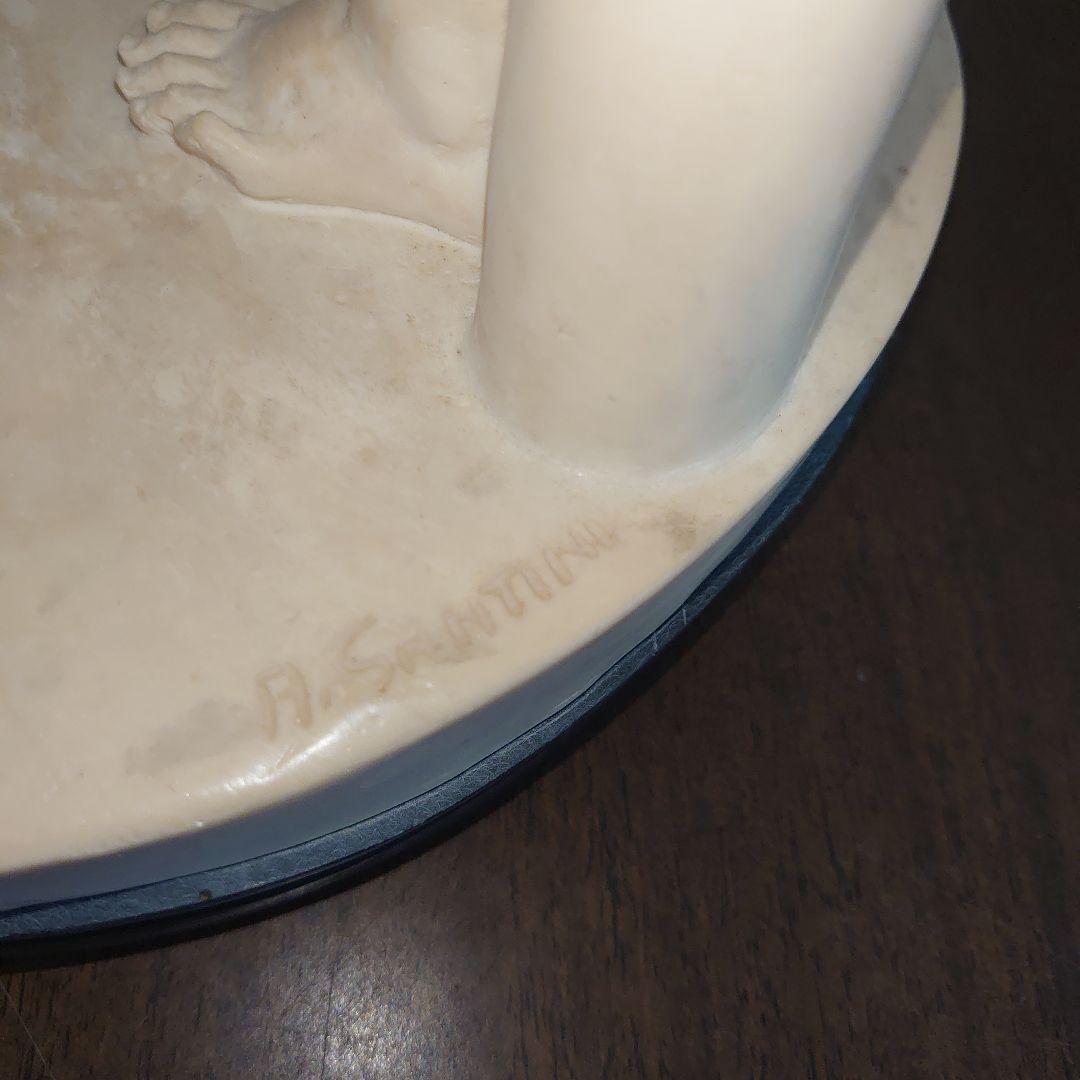 【A SANTNI】大理石　ギリシャ神話　三美神像　裸婦像　西洋彫刻　ITALY