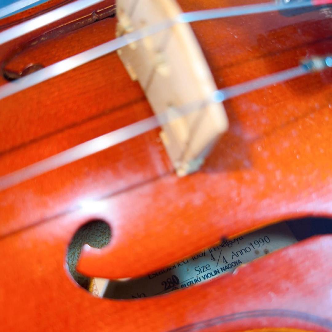 スズキバイオリン 本体 ブラウン ケース付き 4/4 No.280