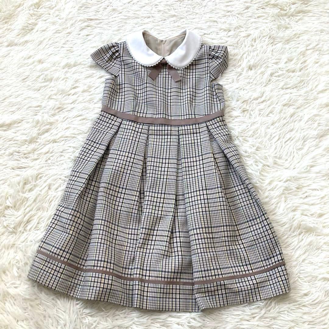 モコモコ 　プティマイン　極美品　チェックOP＋スカラップジャケットセット