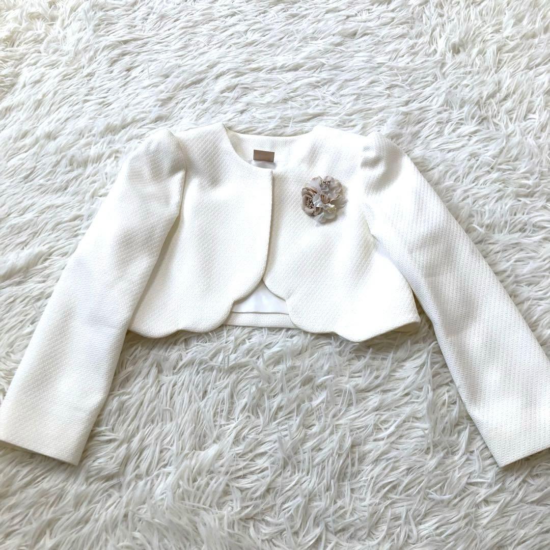 モコモコ 　プティマイン　極美品　チェックOP＋スカラップジャケットセット