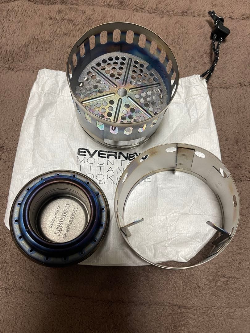 エバニュー チタンアルコールストーブ コッヘル アルコール容器3点セット