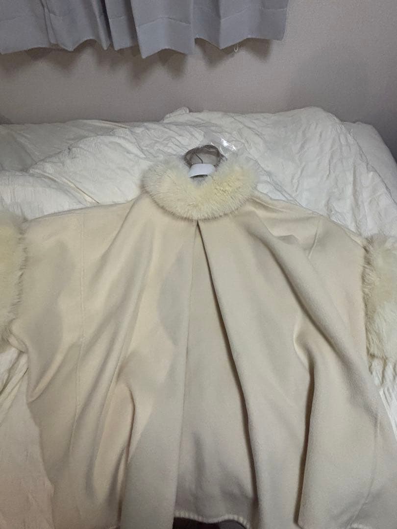 SNIDEL ファー付きミドルケープコート