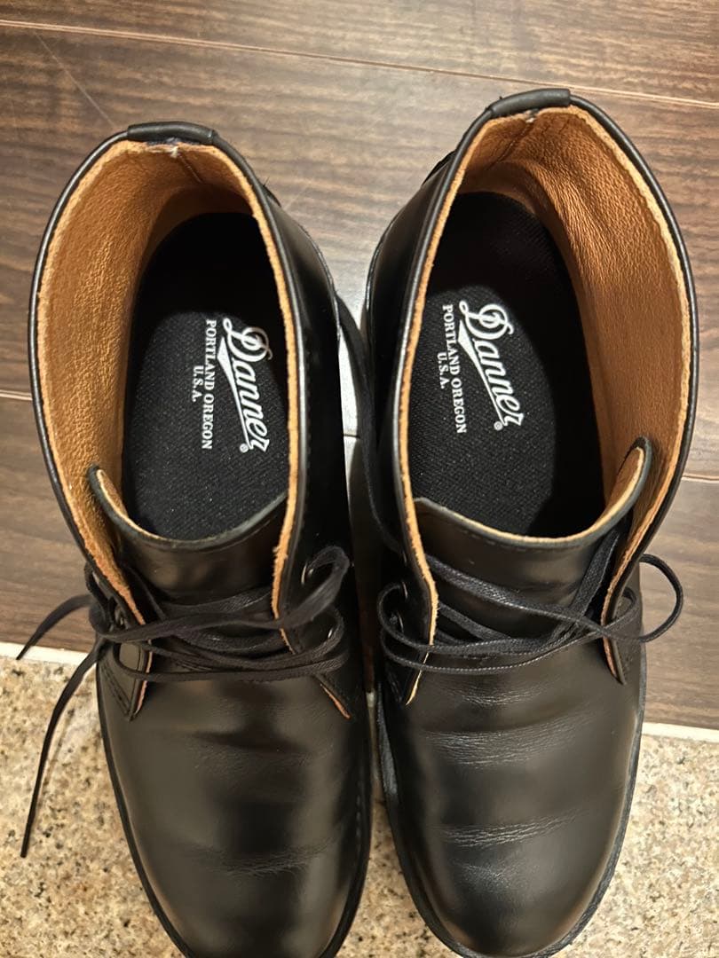 最終値下げ　Danner チャッカブーツ 24.5 レザー 黒 チャカブーツ