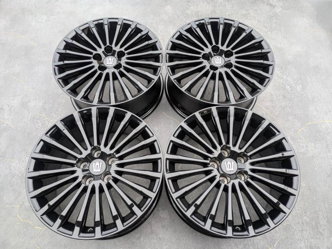 【美品 トヨタ 210系 クラウンマジェスタ 純正 18インチ ブラック 4本】