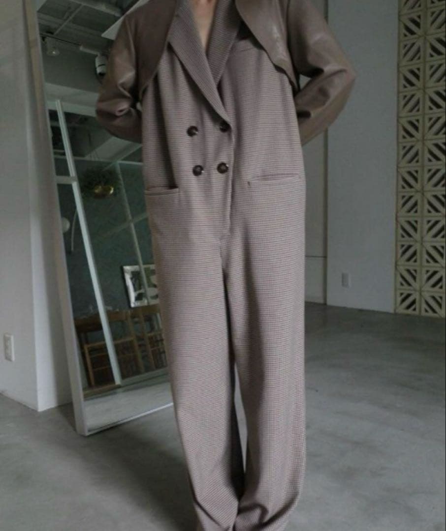 のんの‼️Ameri VINTAGE ミニチェックジャケットロンパース