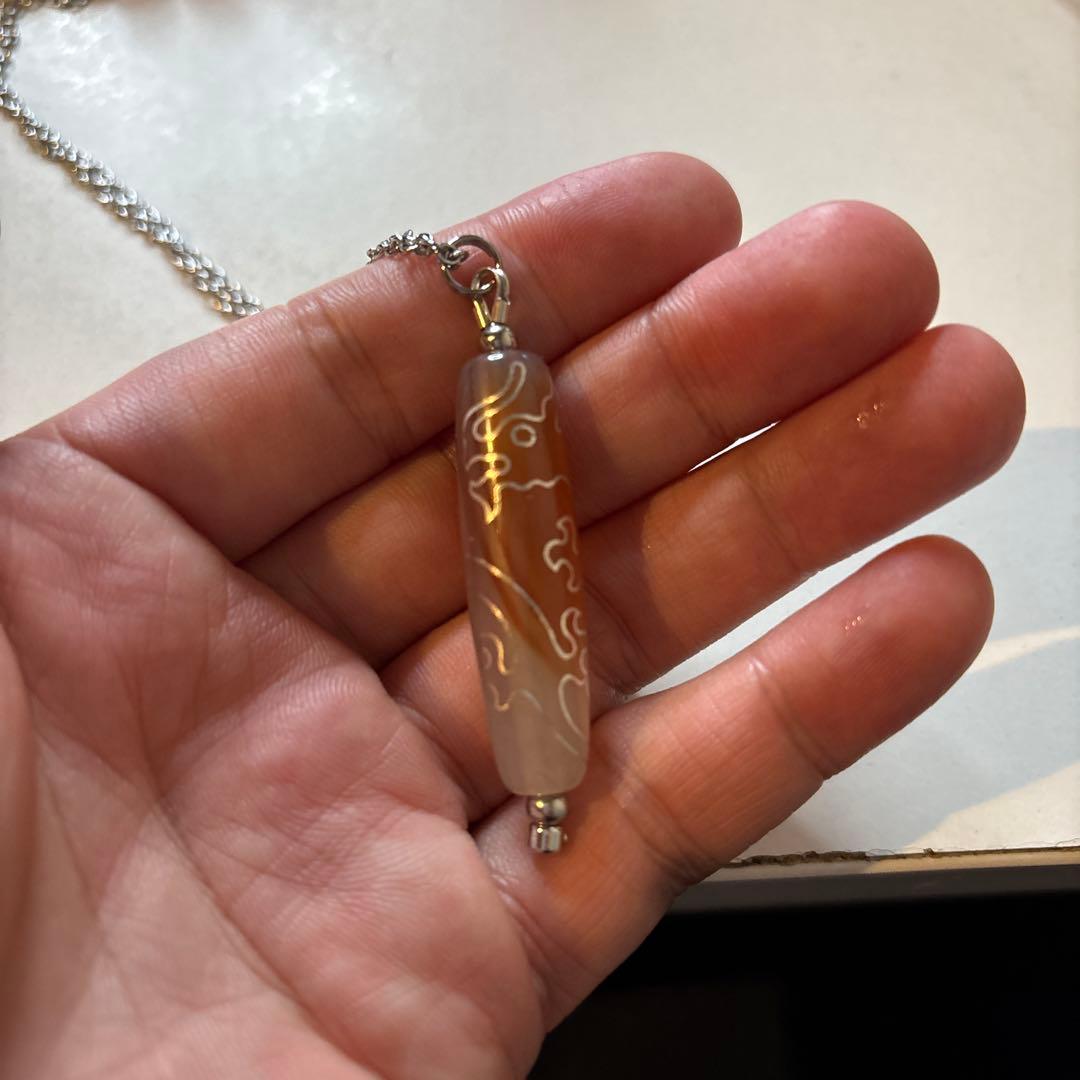 珍しい！朱砂銅銀龍神天珠たー！綺麗！見たことない！