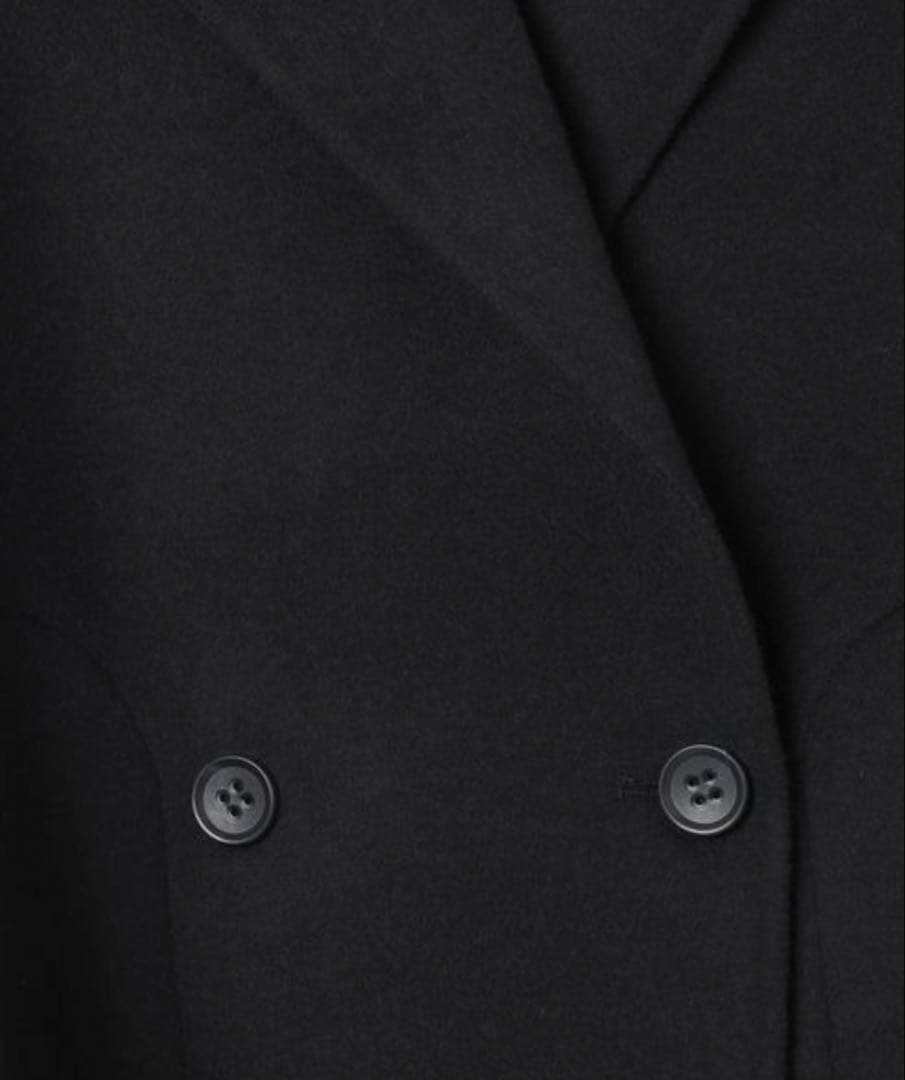 JEANASIS ショートビーバーウールミドルコート ブラック