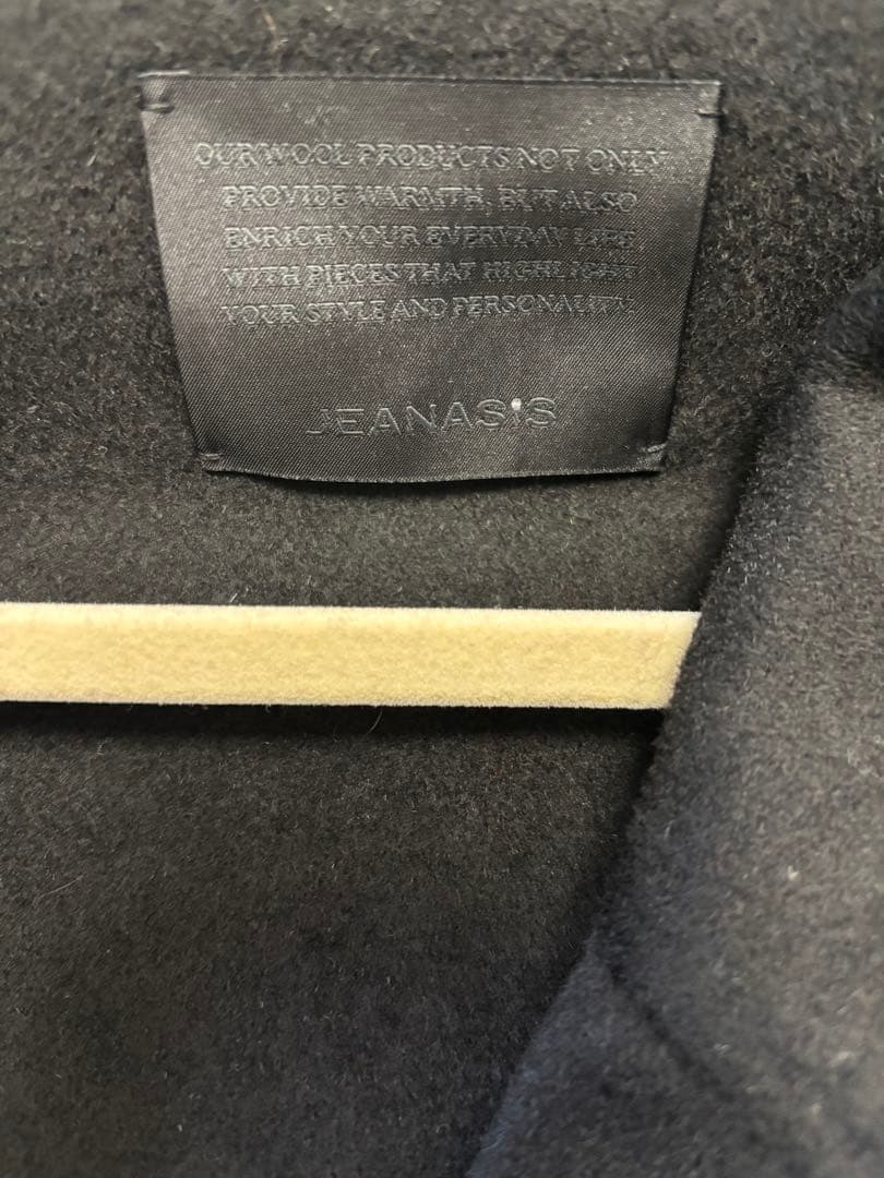 JEANASIS ショートビーバーウールミドルコート ブラック