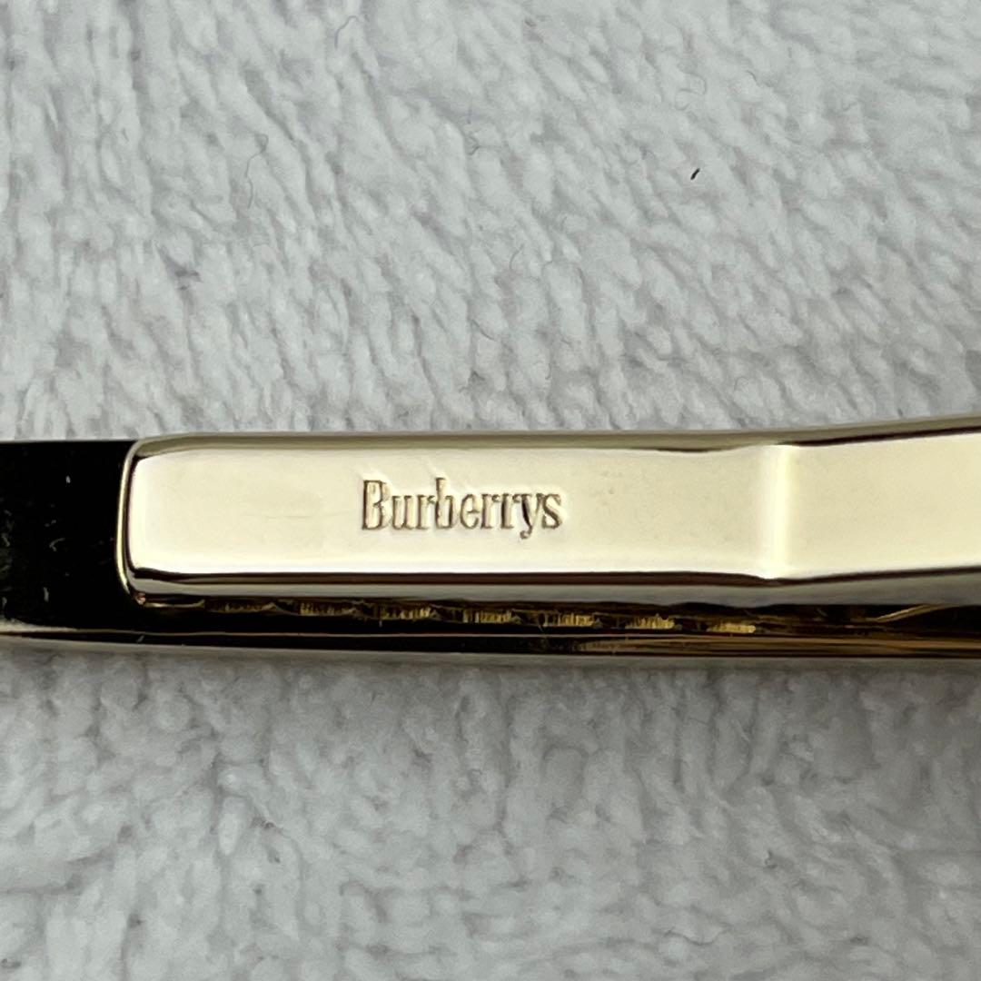 【美品】バーバリー ネクタイピン カフス セット ブラウン ゴールド ホースロゴ