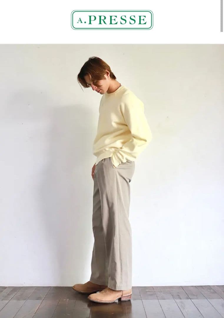 a.presse Type.2 ChinoTrousers BEIGEアプレッセ