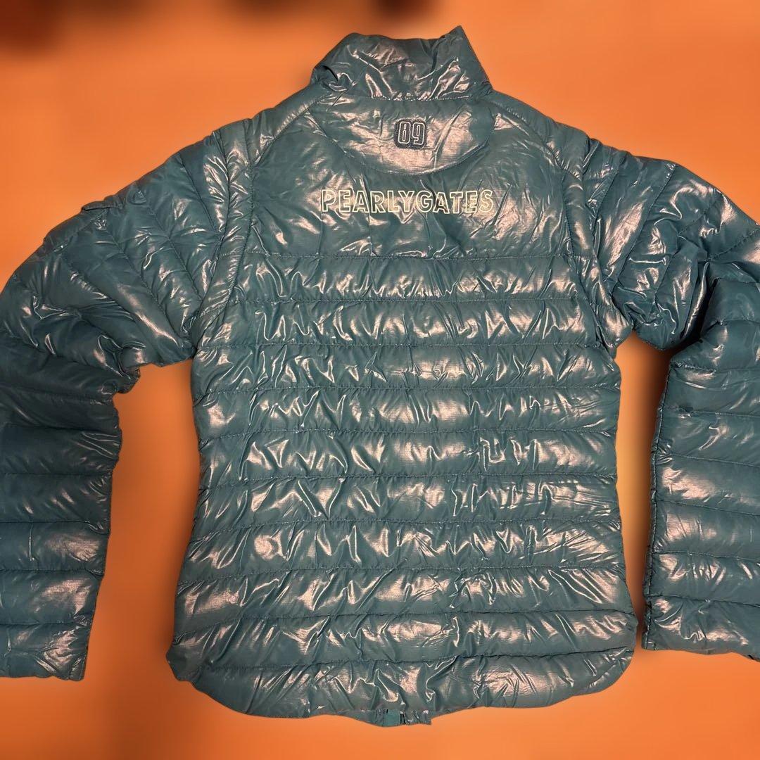 2ウェイPEARLY GATES ダウンジャケット ターコイズブルー