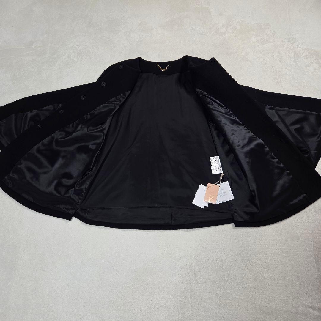 [新品タグ付き]Rose Tiara ポンチョコート 大きいサイズ ブラック