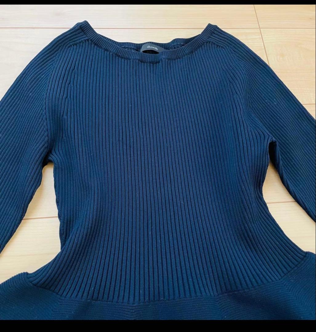 極美品✨アルアバイル　ホールガーメントガーターペプラムプルオーバー　24SS